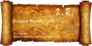 Koppa Renátó névjegykártya